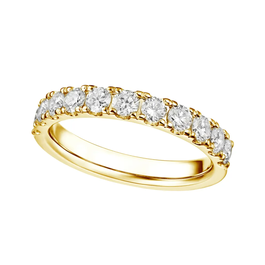 Hot Diamantring gult gull - Eternity Venice 1,00 ct Ringer