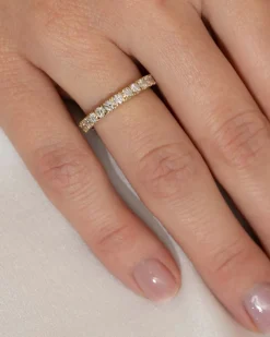 Hot Diamantring gult gull - Eternity Venice 0,75 ct Ringer