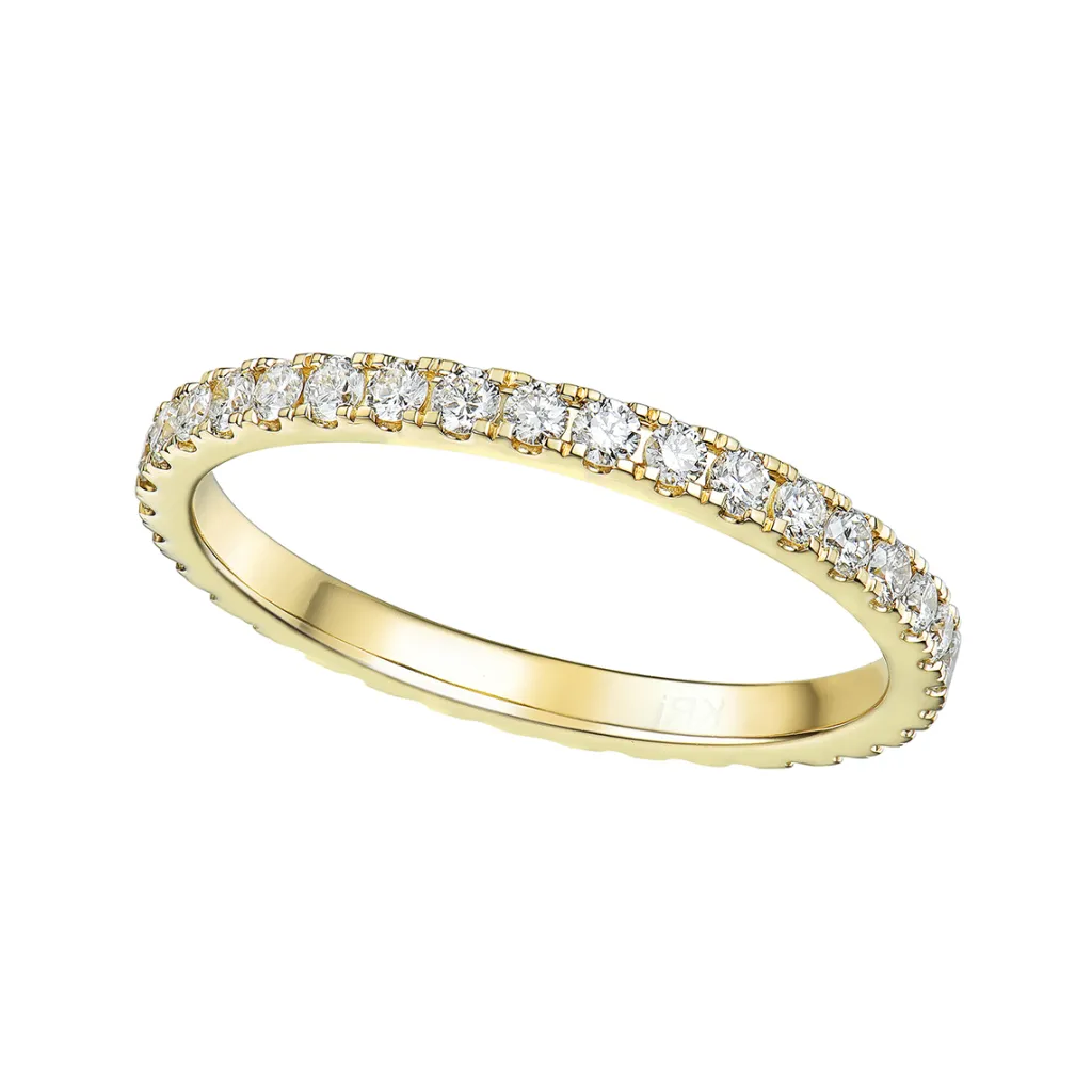 Outlet Diamantring gult gull - Full Eternity Venice 0,50 ct Ringer