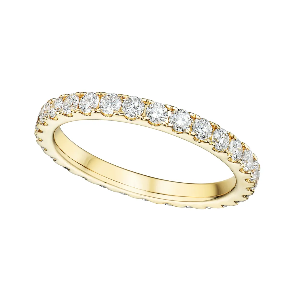 Best Diamantring gult gull - Full Eternity Venice 0,75 ct Ringer