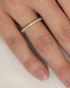 Best Diamantring gult gull - Full Eternity Venice 0,75 ct Ringer