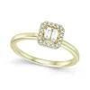 Sale Diamantring i gult gull 0,13 + 0,08 ct Ringer