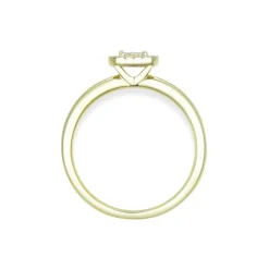 Sale Diamantring i gult gull 0,13 + 0,08 ct Ringer