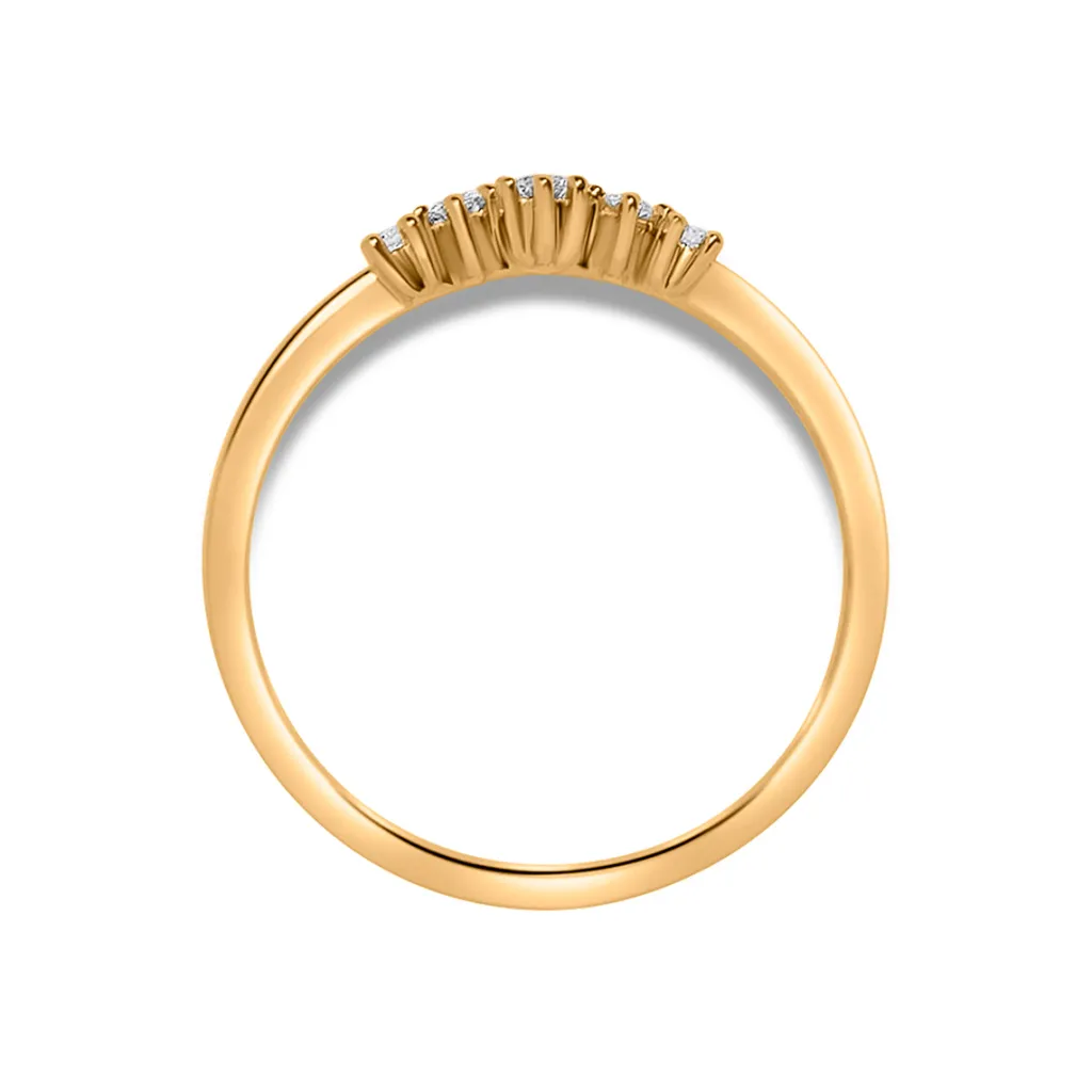 Discount Diamantring i gult gull 0,08 ct Ringer
