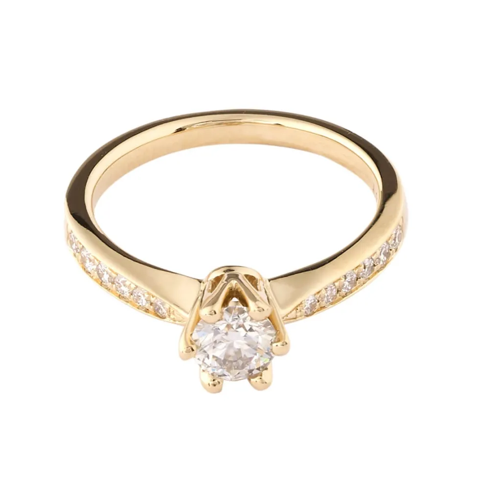 Best Diamantring i gult gull Elegance Exclusive 0,70 ct TW/VS Ringer