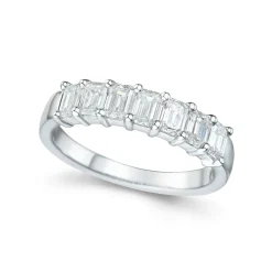 Online Diamantring i hvitt gull smaragd-slip 1,07 ct Ringer
