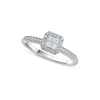 Fashion Diamantring i hvitt gull Princess cut 0,55 ct Ringer