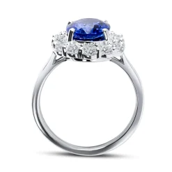 Discount Diamantring i hvitt gull med tanzanitt 1,02 ct Ringer