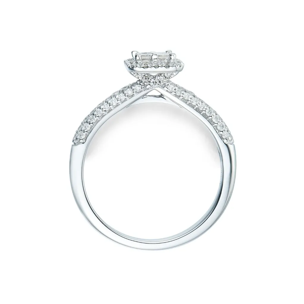 Fashion Diamantring i hvitt gull Princess cut 0,55 ct Ringer