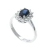 Sale Diamantring med 1,05 carat safir og diamant Ringer