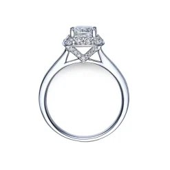 Fashion Diamantring med cushion cut og brillianter Ringer