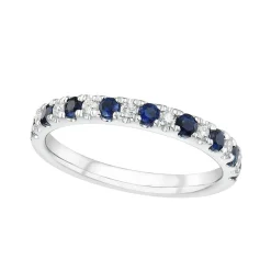 New Diamantring med safirer på rekke Ringer