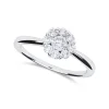 Outlet Diamantring rosett 0,48ct hvitt gull Ringer