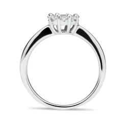 Outlet Diamantring rosett 0,48ct hvitt gull Ringer