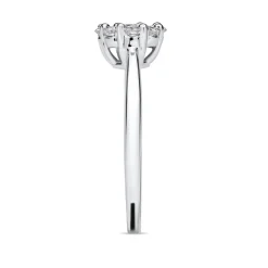 Outlet Diamantring rosett 0,48ct hvitt gull Ringer