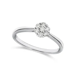 New Diamantring rosett i hvitt gull 0,15 ct Ringer