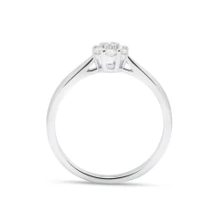 New Diamantring rosett i hvitt gull 0,15 ct Ringer