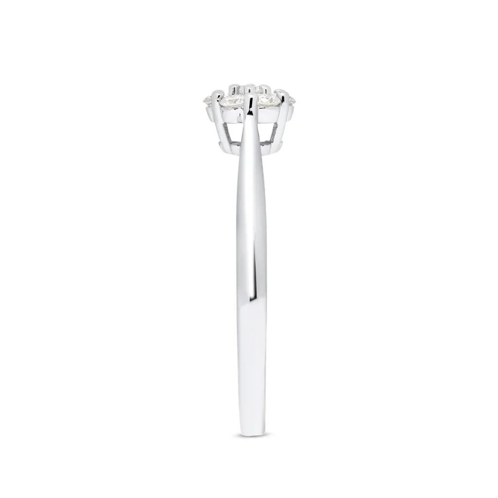 New Diamantring rosett i hvitt gull 0,15 ct Ringer