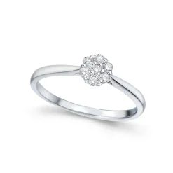 New Diamantring rosett i hvitt gull 0,15 ct Ringer