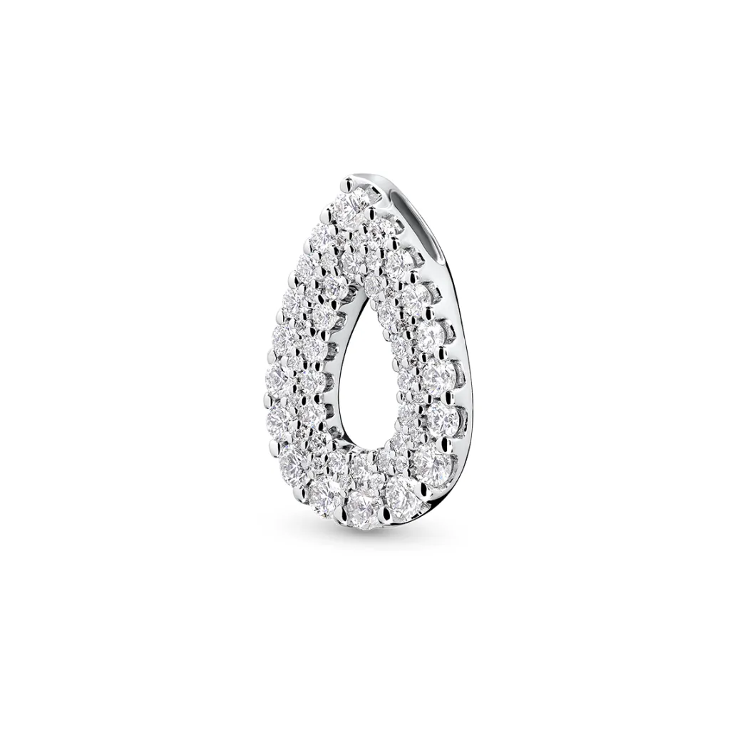 Outlet Dråpeanheng i hvitt gull med diamanter 1,10 ct Halssmykker