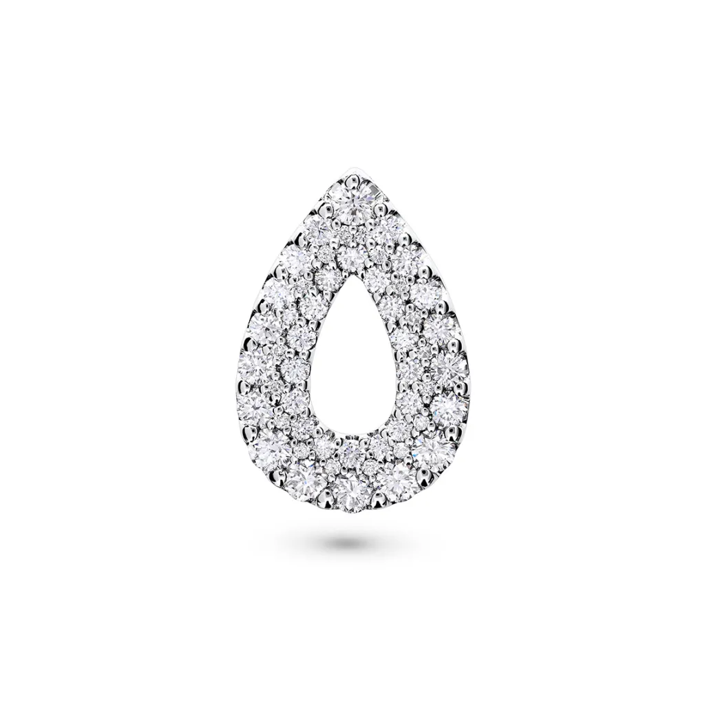 Outlet Dråpeanheng i hvitt gull med diamanter 1,10 ct Halssmykker