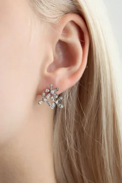 Fashion Eksklusive diamantørepynt blomster 0,59 ct Ørepynt