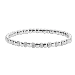 Discount Elastisk armbånd i 18 kt hvitt gull med diamanter 1,66 ct Armbånd