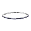 Outlet Elastisk armbånd i hvitt gull med safirer 3,06 ct Armbånd