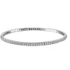 Fashion Elastisk tennisarmbånd i hvitt gull med diamanter 2,22 ct Armbånd