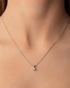 New Elegance anheng 0,30 ct gult gull Halssmykker