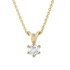 Sale Elegance diamantanheng 1,00 ct gult gull Halssmykker