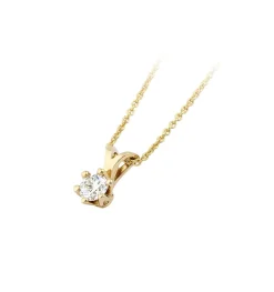 Sale Elegance diamantanheng 0,70 ct gult gull Halssmykker