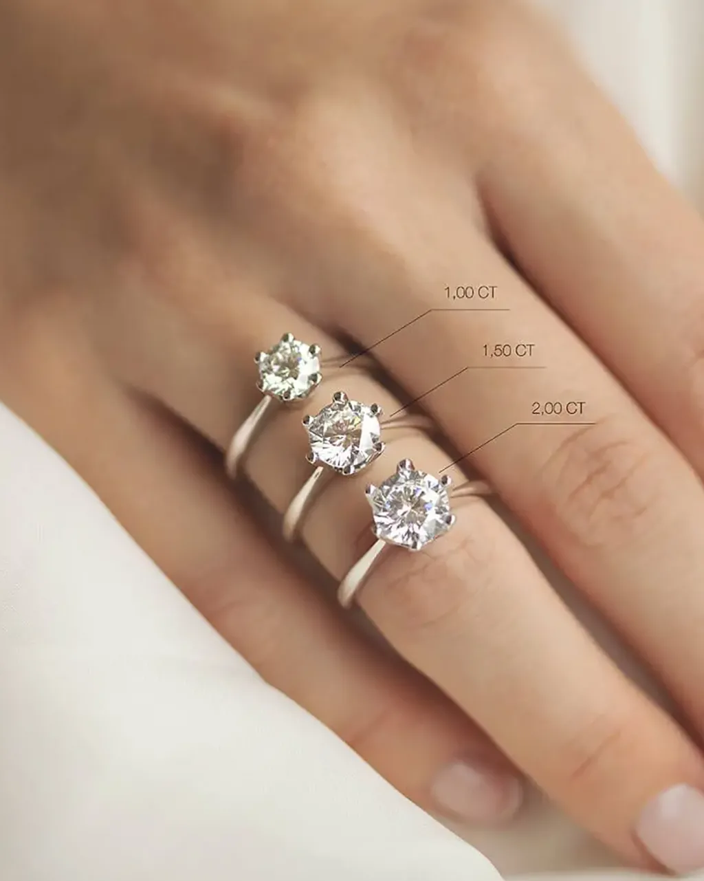 Best Elegance diamantring 1,25 ct Ringer