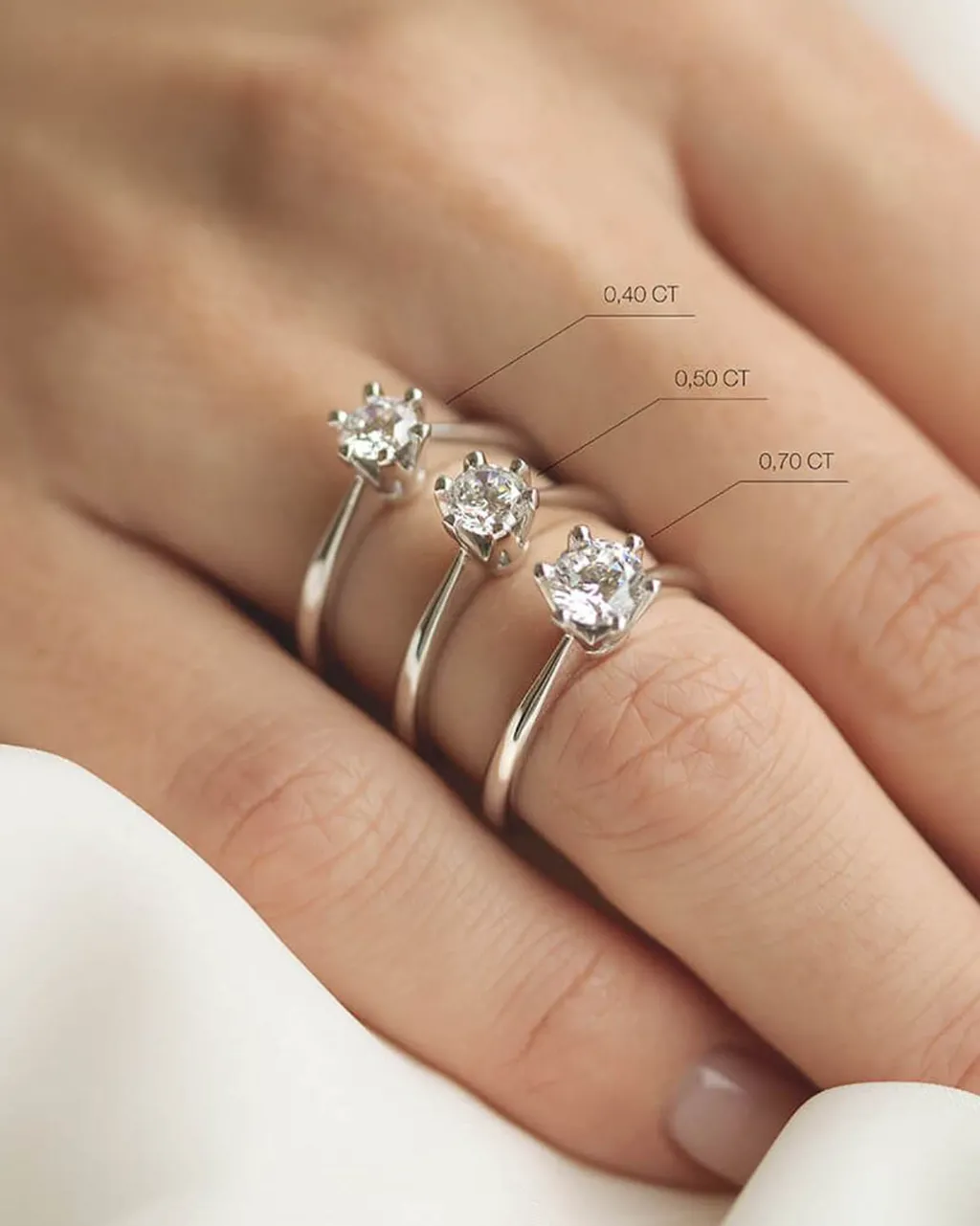 Clearance Elegance diamantring 0,40 ct Ringer