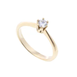 Best Elegance diamantring 0,20 ct gult gull Ringer