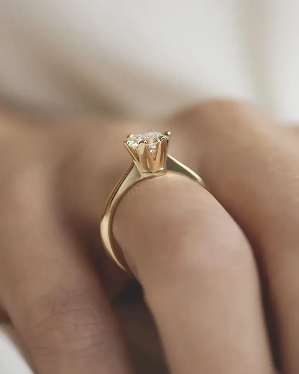 Discount Elegance diamantring 1,00 ct gult gull Ringer