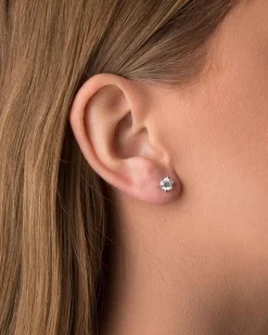 Clearance Elegance enstens hvitt gulls ørepynt 1,02 ct Ørepynt