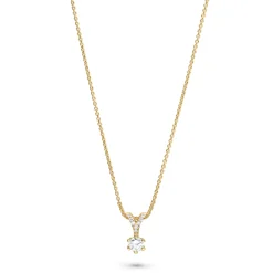Best Elegance Exclusive anheng gult gull 0,24 ct Halssmykker