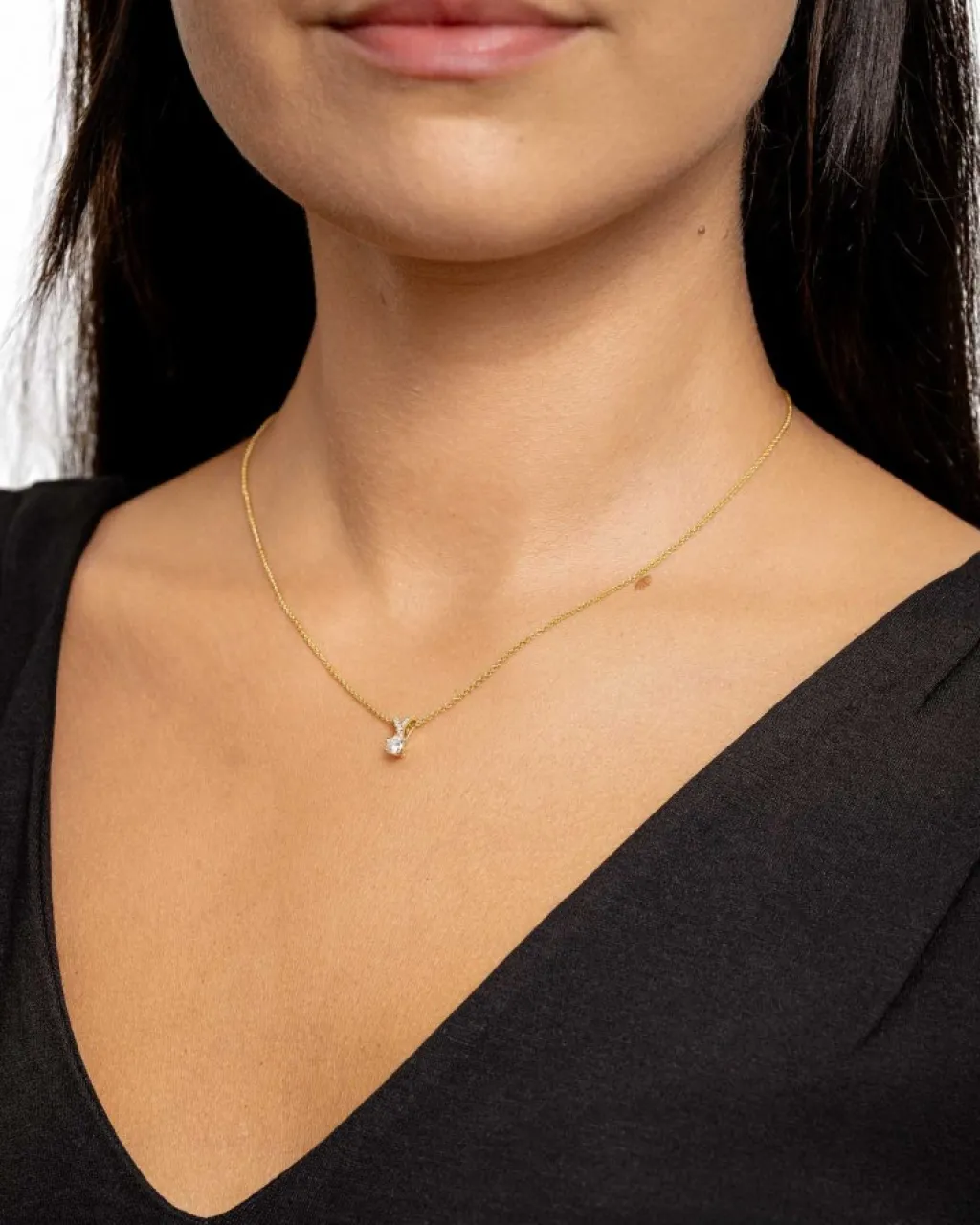 Best Elegance Exclusive anheng gult gull 0,24 ct Halssmykker