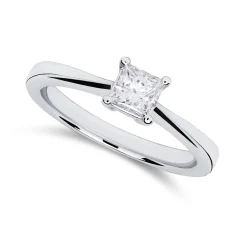 Discount Enstens diamantring princess cut 0,50ct Ringer