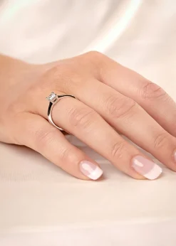 Discount Enstens diamantring princess cut 0,50ct Ringer