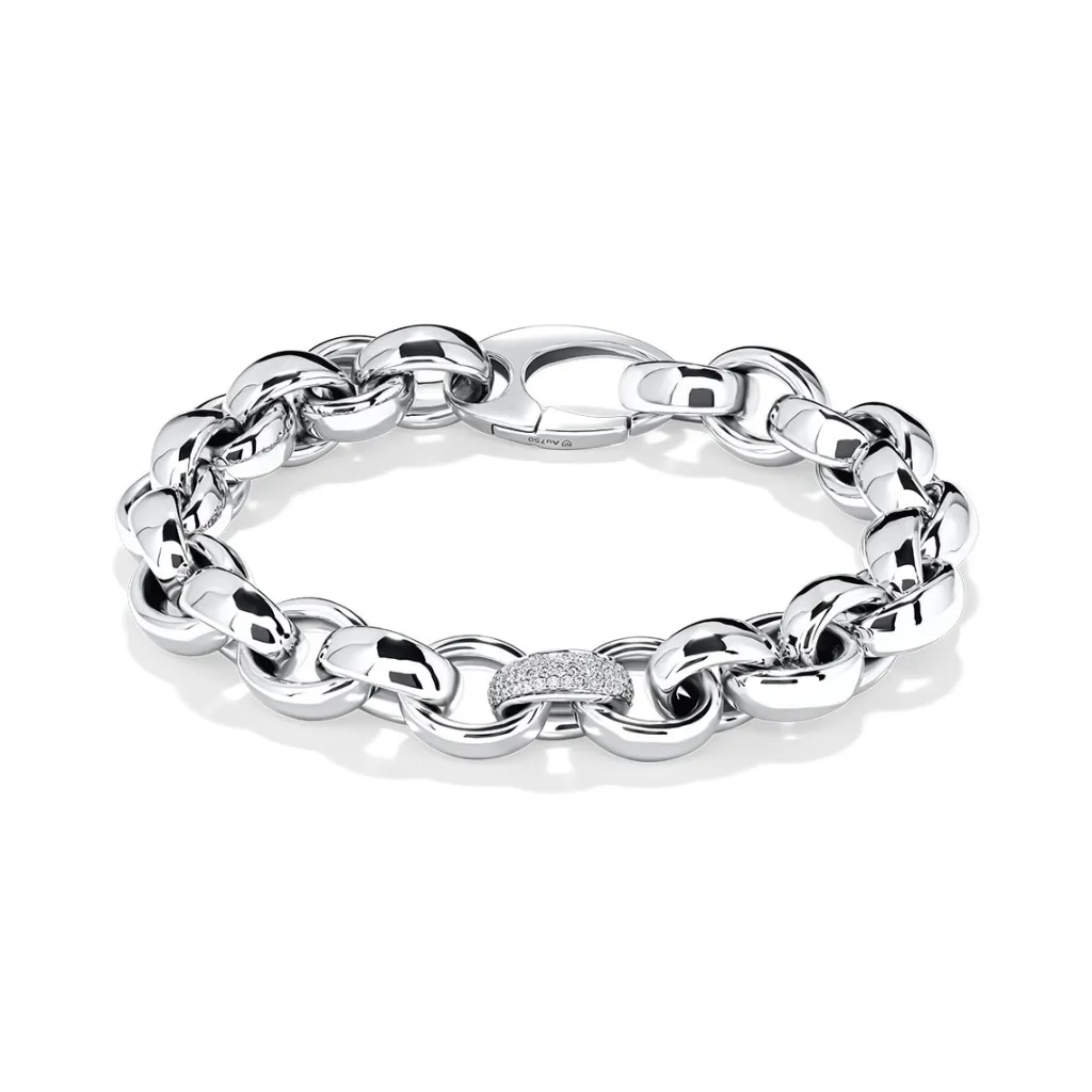Clearance Ertearmbånd i 18 karat hvitt gull med diamanter 0,35 ct Armbånd