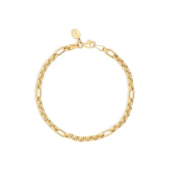 Fashion Ertearmbånd i gult gull med ovale ledd Armbånd
