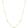 Clearance Ertekjede i gult gull med diamanter 0,12 ct Halssmykker