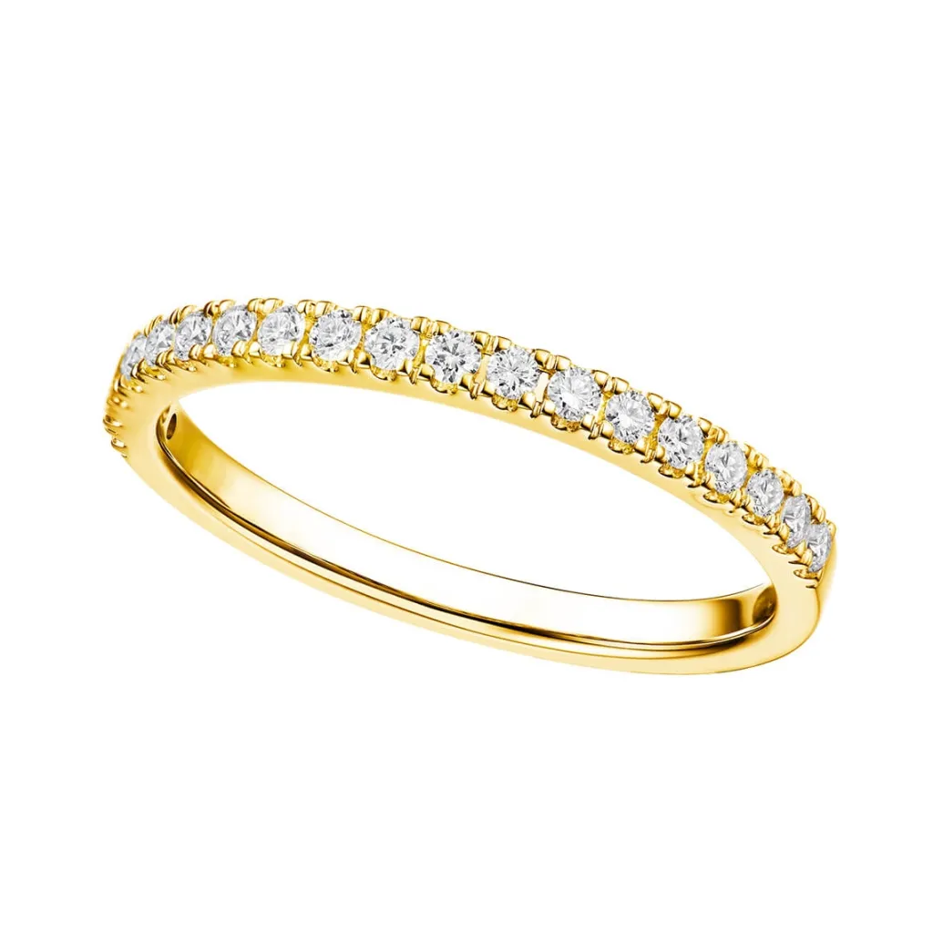 Hot Eternity Venice 0,25 ct gult gull diamantring Ringer
