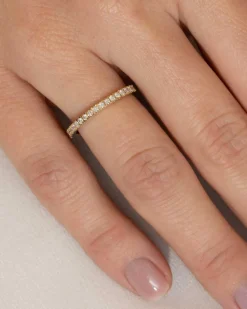 Hot Eternity Venice 0,25 ct gult gull diamantring Ringer