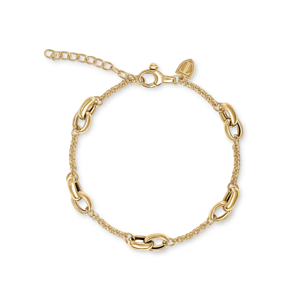 Discount Forgylt armbånd med rund anker - justerbar lengde Armbånd