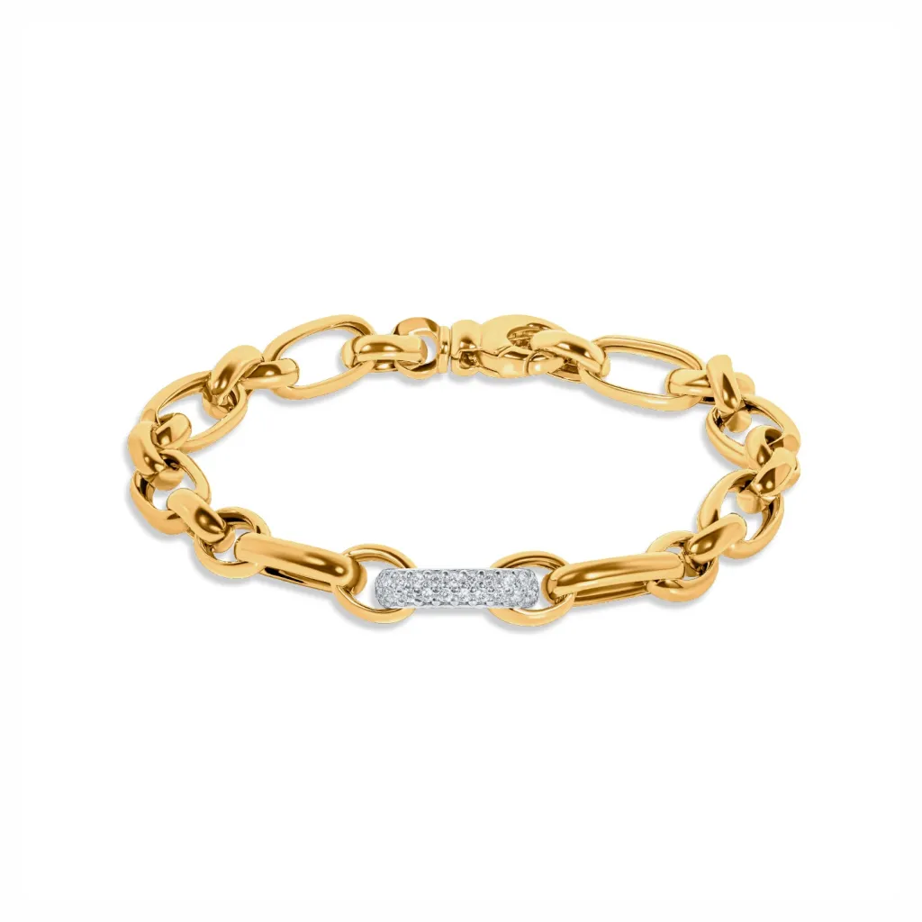 Sale Forgylt sølvarmbånd med detalj Armbånd