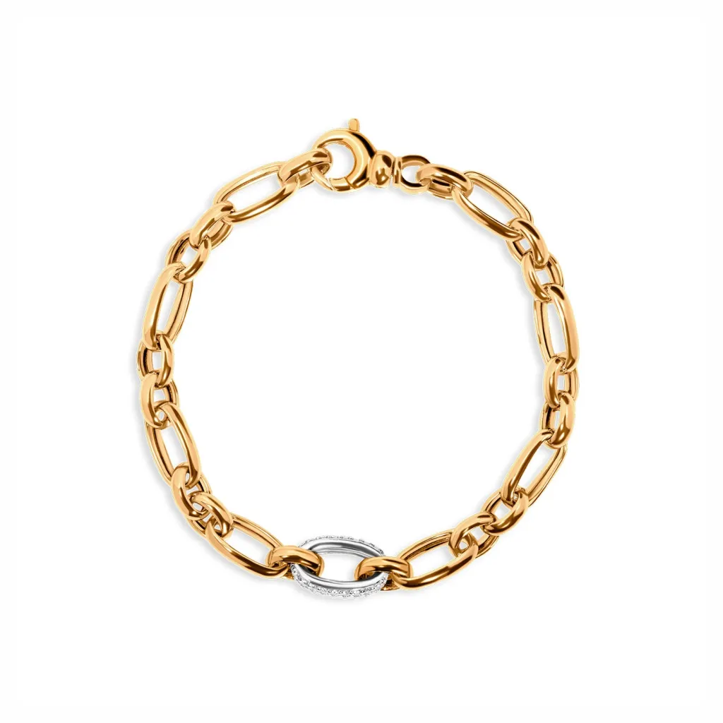 Sale Forgylt sølvarmbånd med detalj Armbånd