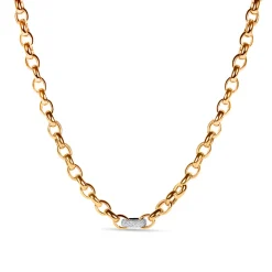 Discount Forgylt sølvkjede med cubic zirkonia Halssmykker